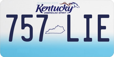 KY license plate 757LIE
