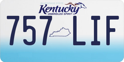 KY license plate 757LIF
