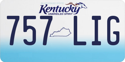 KY license plate 757LIG