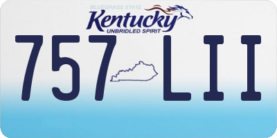 KY license plate 757LII
