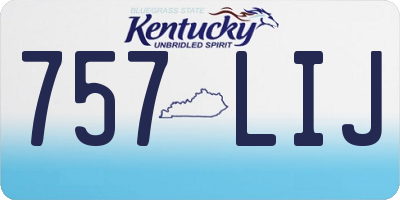 KY license plate 757LIJ