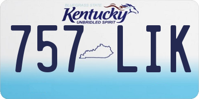KY license plate 757LIK