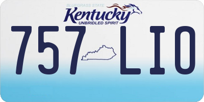 KY license plate 757LIO