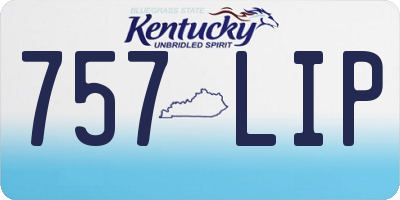 KY license plate 757LIP