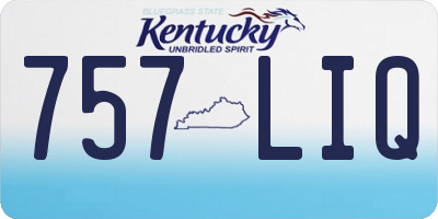 KY license plate 757LIQ