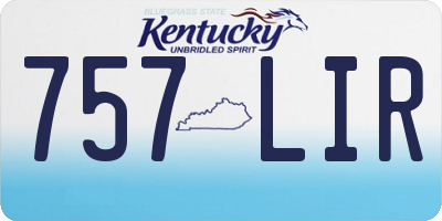 KY license plate 757LIR
