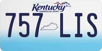 KY license plate 757LIS