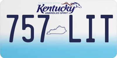 KY license plate 757LIT