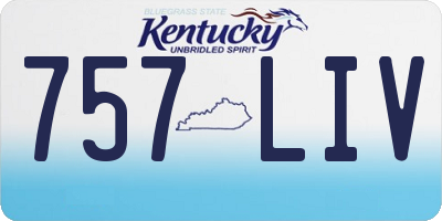 KY license plate 757LIV