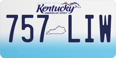 KY license plate 757LIW