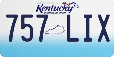 KY license plate 757LIX