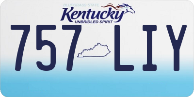 KY license plate 757LIY