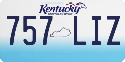 KY license plate 757LIZ