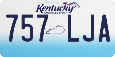KY license plate 757LJA