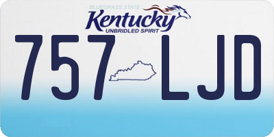 KY license plate 757LJD