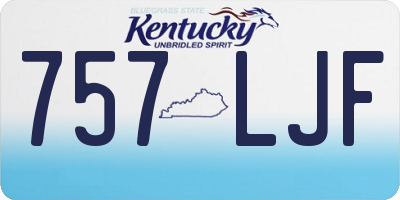 KY license plate 757LJF