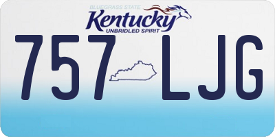 KY license plate 757LJG
