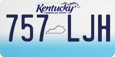 KY license plate 757LJH