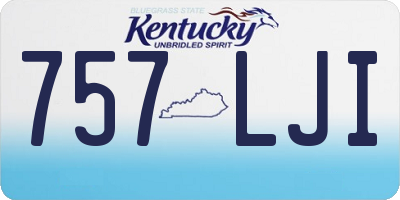KY license plate 757LJI