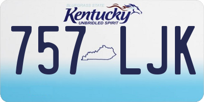 KY license plate 757LJK