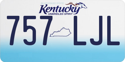 KY license plate 757LJL