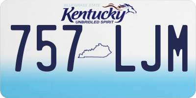 KY license plate 757LJM