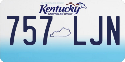 KY license plate 757LJN