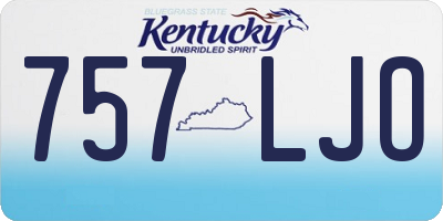 KY license plate 757LJO