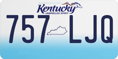 KY license plate 757LJQ