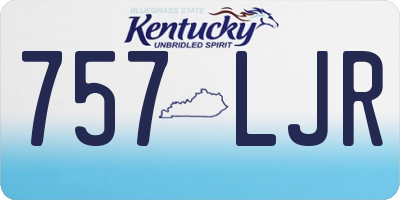 KY license plate 757LJR