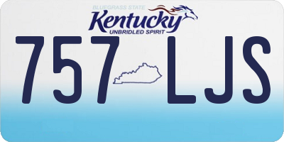 KY license plate 757LJS