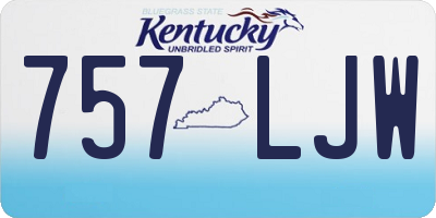 KY license plate 757LJW