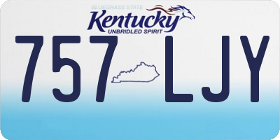 KY license plate 757LJY
