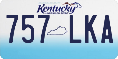 KY license plate 757LKA