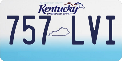 KY license plate 757LVI