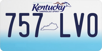 KY license plate 757LVO
