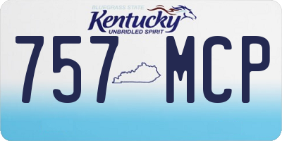 KY license plate 757MCP