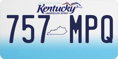 KY license plate 757MPQ