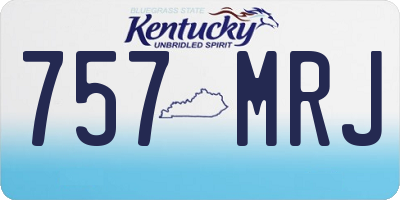 KY license plate 757MRJ