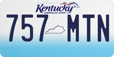 KY license plate 757MTN
