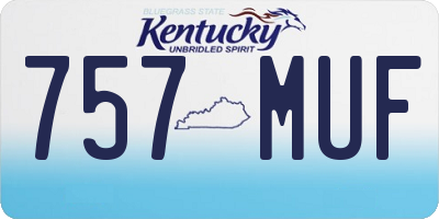 KY license plate 757MUF
