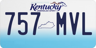KY license plate 757MVL