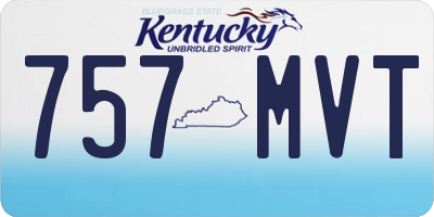 KY license plate 757MVT