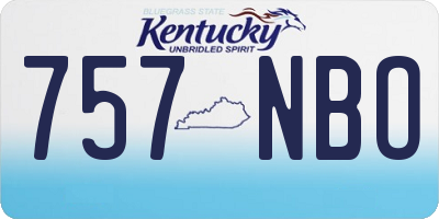 KY license plate 757NBO