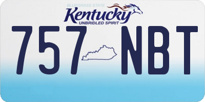 KY license plate 757NBT