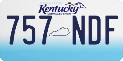KY license plate 757NDF