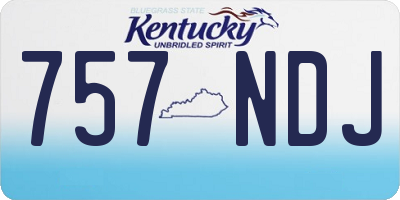KY license plate 757NDJ