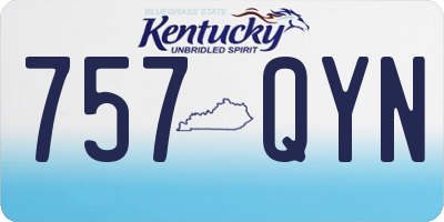 KY license plate 757QYN