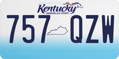 KY license plate 757QZW