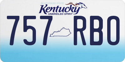 KY license plate 757RBO